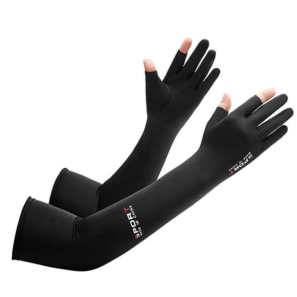 Arm Sleeves Summer Elastisk UV-skyddshylsa Black