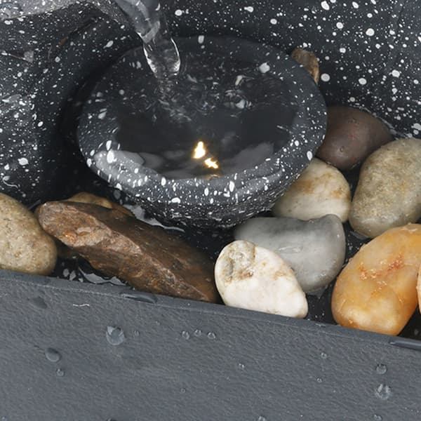 Fontän vattenfall scen bordsskiva dekor Meditation vattenfall Black