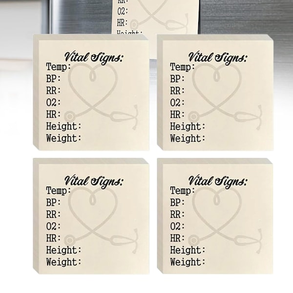 Vital Signs Klisterlappar 7,6 cm Sjuksköterska Att Göra Lista Anteckningsblock Daglig