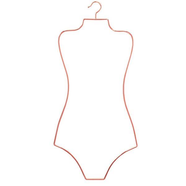Metalltråd Body Shape Bikini Baddräkt Hängare Girls Klänning Hållare Silver