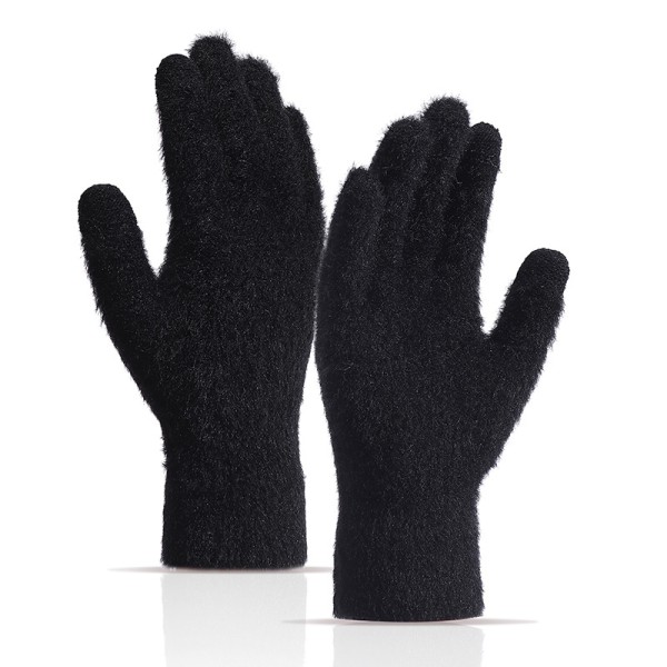 1 par förtjockade varma handskar Winter Mink Touch handskar A1
