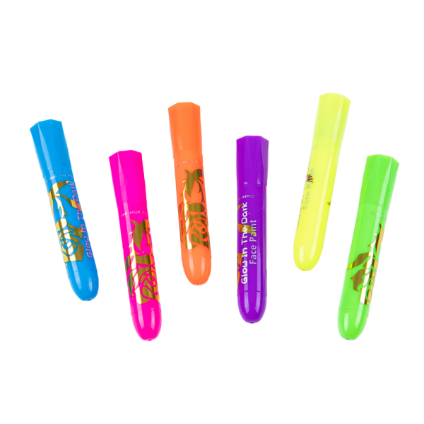 6st/ set Halloween Ansiktsmålning Uv Neon Kroppsfärg Crayon Pen