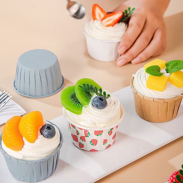 50st Muffins Desserthållare Cupcake Liner DIY Cake Cup White