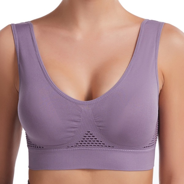 Damer Andas Mesh högt stöd UnderWire Sports BH ROSE S