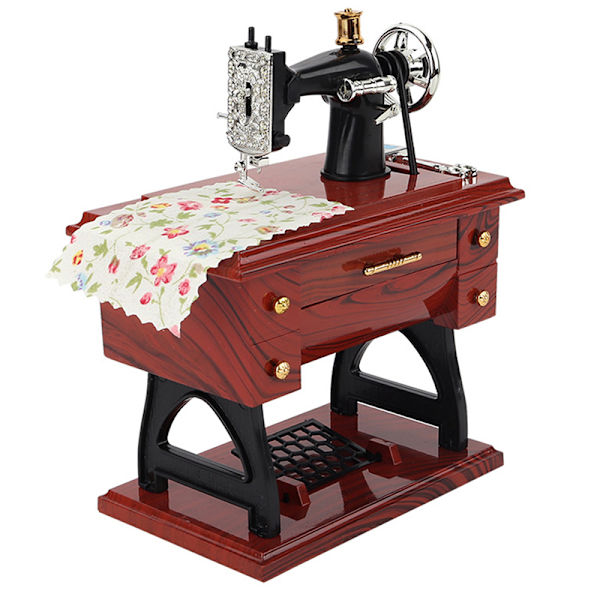 Sy hine Music Box Retro sömnad Clockwork Decoration