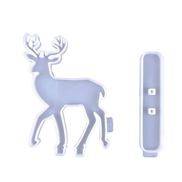 Christmas Deer Resin Form dekor Älg Form White