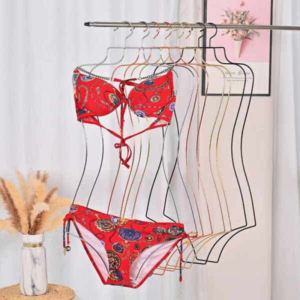 Metalltråd Body Shape Bikini Baddräkt Hängare Girls Klänning Hållare Silver