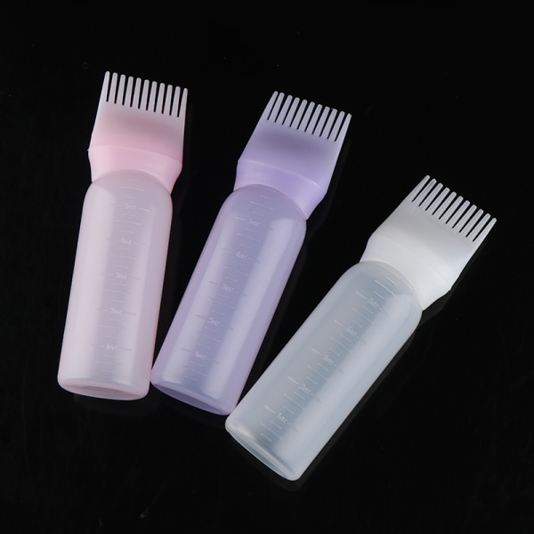 120 ml hårfärgningsflaska med applikatorborste för färgning av flaskor White
