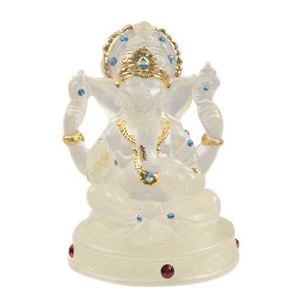 Ganesh Hindu Elephant God Staty Resin Transparent Staty