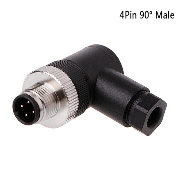 1 st M12 sensor kontakt 3/4/5 stift hane/hona rak/vinkel a 4Pin 90° Male