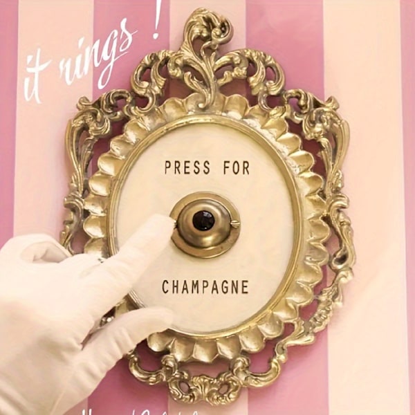 Tryck För Champagne Knapp Ring Mini Tryck För Champagne Knapp A