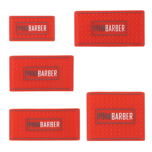 5 st Barber Hair Clipper Grip Anti Slide Barber Ringar Black with red