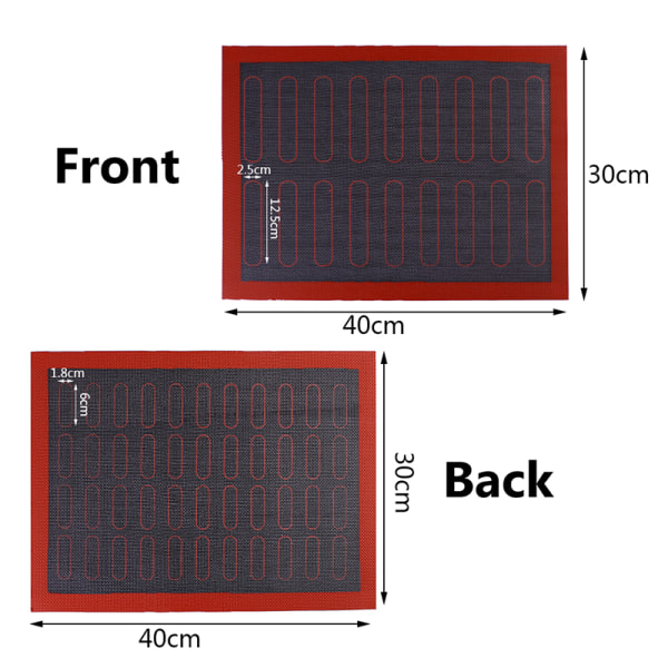 Dubbelsidig utskrift Bakmatta Bakning Perforerad Liner