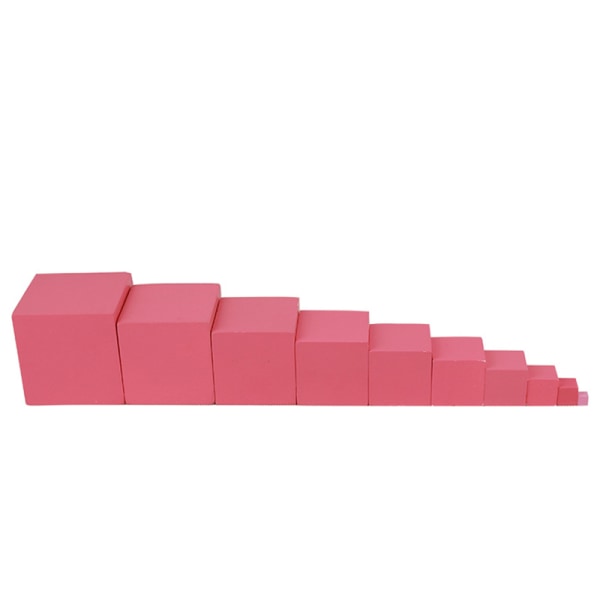 Montessori Material Pink Tower Tidig utbildning Förskolebarn