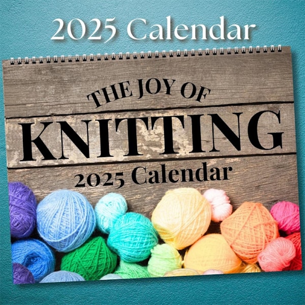 Häftig Personlighet Kreativ Portabel Stickkalender 2025 Knitti Chroma
