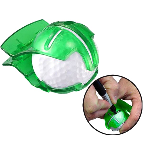 Golfboll linjemarkör dubbelsidig mall märken verktyg Green