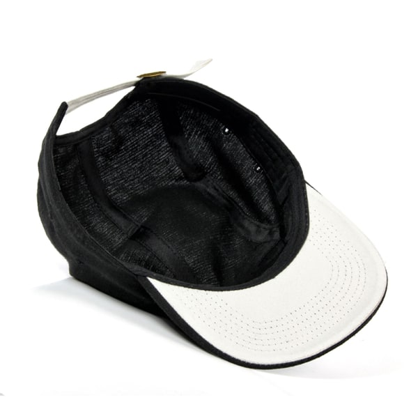 Fem Panel Hat Snapback Cap Justerbar Cap Casual Hat Black