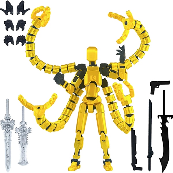 Färdigmonterad 18.3cm T13 Actionfigur 3D-Printad Multi-ed A5