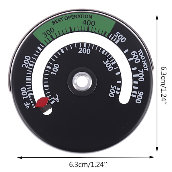 Magnetisk öppen spis Kamin Termometer Temperaturövervakning