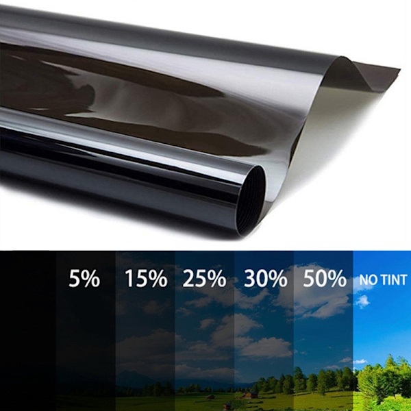 Fönsterfilm Glas Klistermärke Toning 5%-50% VLT för Bil UV Folie 50%（50*100CM)