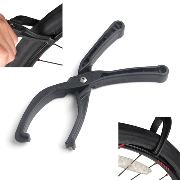 Cykelverktyg Däckhandborttagningsklämma för cykeldäckpärla black