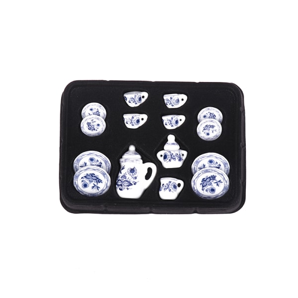 Mini keramiskt set dockhustillbehör gör-det-självleksaker