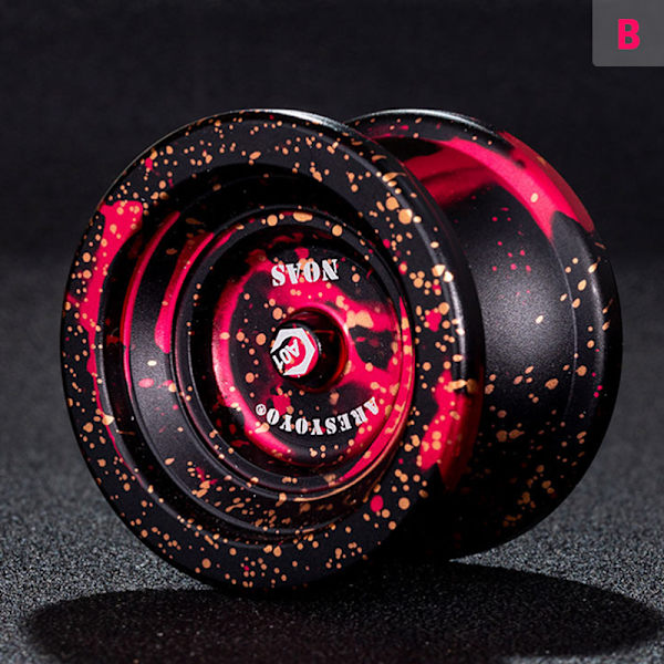 Metalllegering Aluminium Yoyo med 10 Kula kk lager yoyo black with red