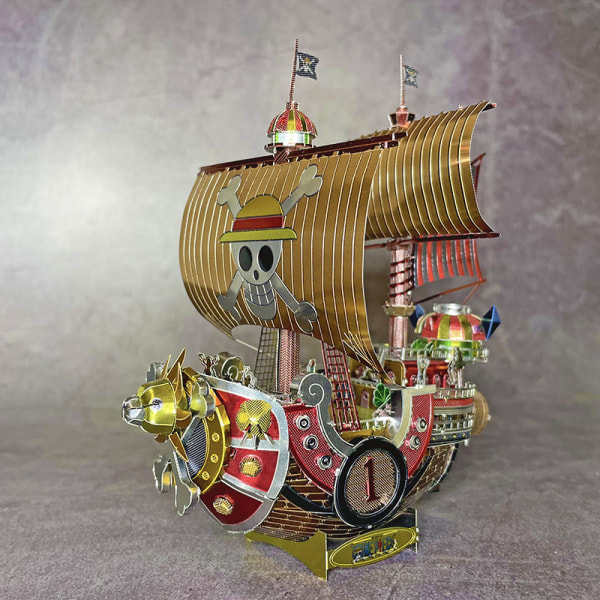 3D metall pussel Piratskepp modell båt presentleksak Multicolor