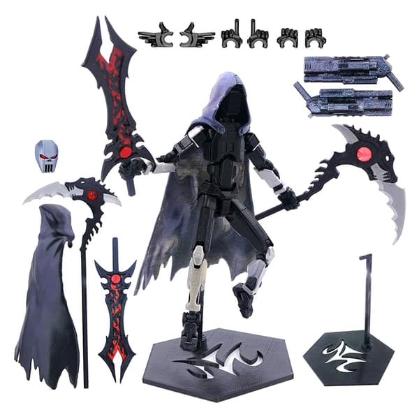 T13 Actionfigur Set Dummy 13 Dödskelett Rörlig Robot A2