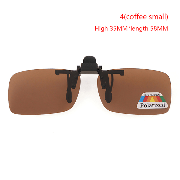 Förarglasögon Polariserade Solglasögon Clip On Interio 4(coffee small)