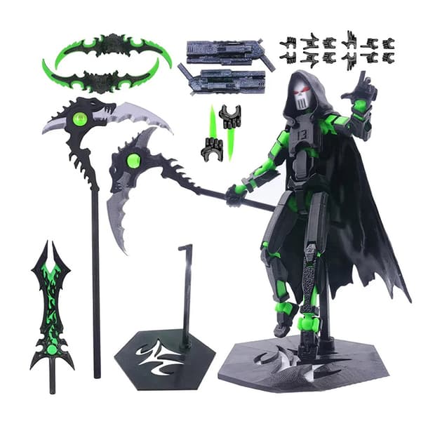 T13 Actionfigur Set Dummy 13 Dödskelett Rörlig Robot A2