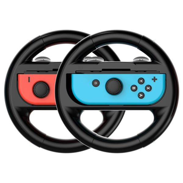 2 ST Gaming Racing Rattgrepp för Switch Joy Con Black