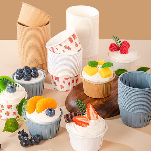 50st Muffins Desserthållare Cupcake Liner DIY Cake Cup White