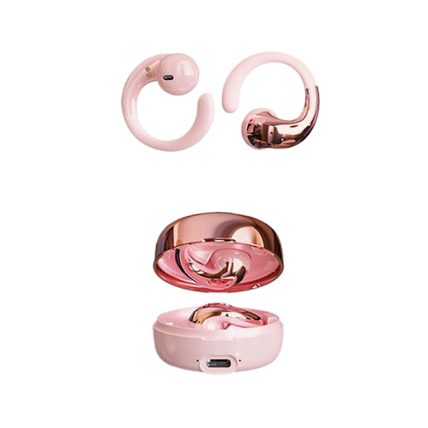 Öppna Öra Trådlösa Hörlurar Örhänge Stil Kvinnor Flickor Örhängen H Pink
