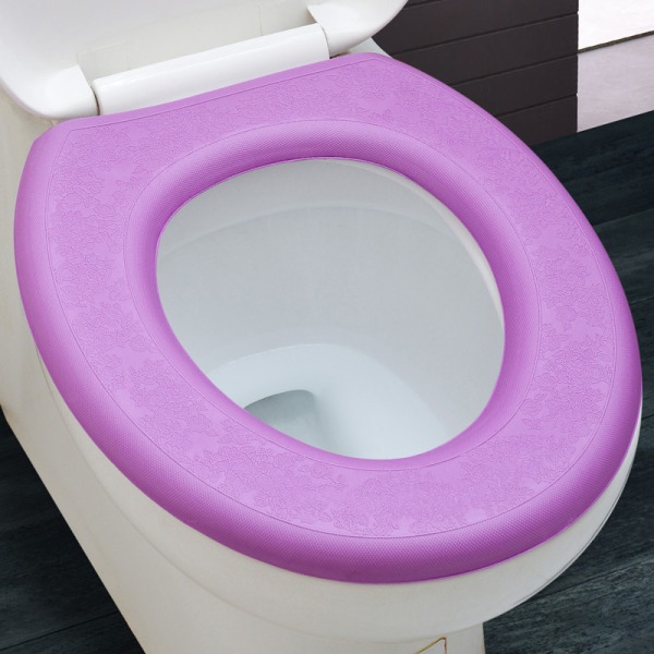 Waterpoof Mjuk Toalettsits cover Badrum Closestool Matt Pad Purple