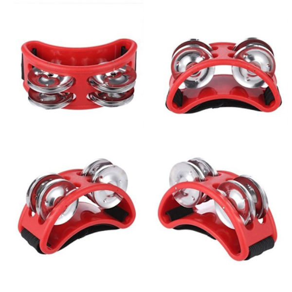 Elliptisk trumma följeslagare Hand Foot Jingle Drum leksak black