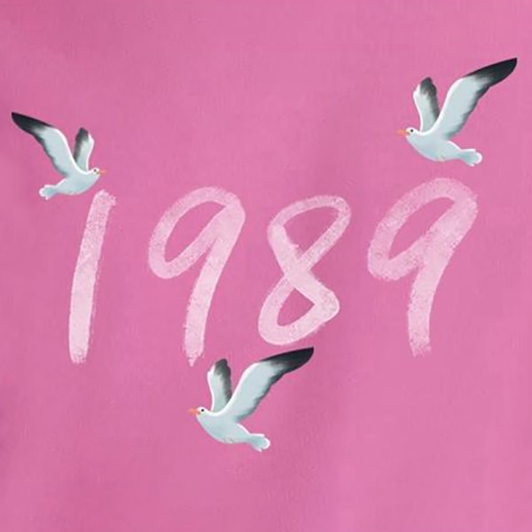 1989 Långärmade T-shirts för kvinnor Toppar med rund hals coffee 2XL