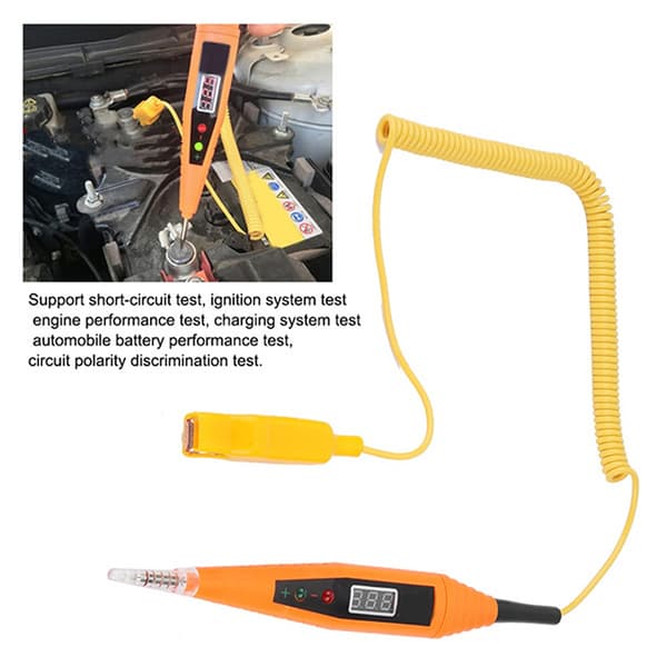 Automobile Ignition Test Pen Digital Display Test Pen Diagnosti Orange