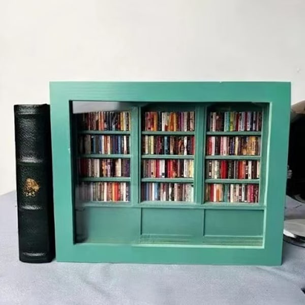 Kreativ Anti- Bokhylla Miniatyr Bok Tändsticksaskar Dockhus A3