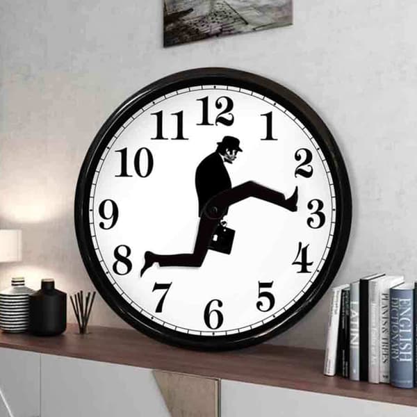 Funny Walks Klocka Klassisk väggklocka Home Watch Black