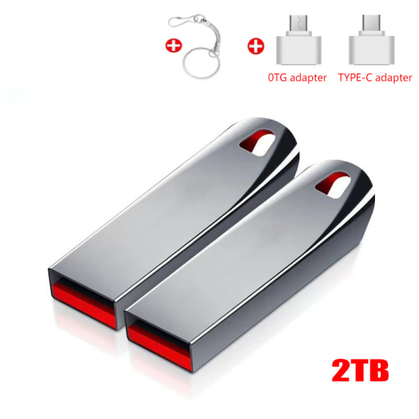 Bärbar USB 3.0 Pen Drive USB Flash Drives Nyckelring 2TB