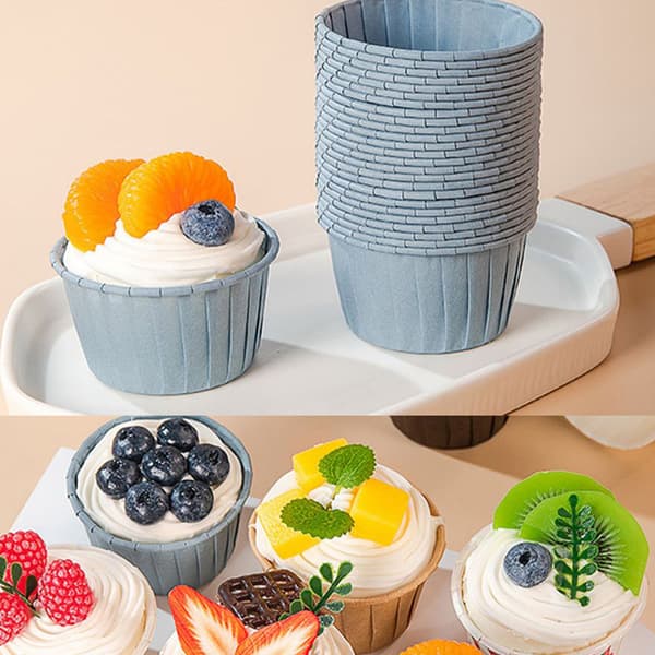 50st Muffins Desserthållare Cupcake Liner DIY Cake Cup White