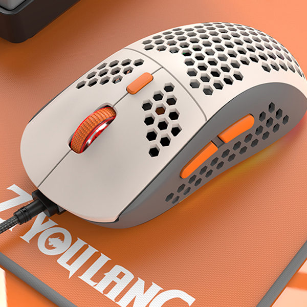 Wired Mouse RGB Light Honeycomb Gaming Mouse USB Desktop A1