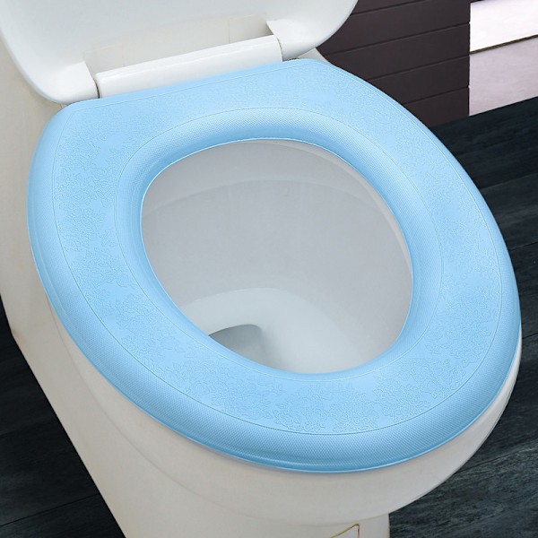 Waterpoof Mjuk Toalettsits cover Badrum Closestool Matt Pad Blue