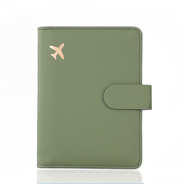 Passfodral i PU-läder Plånboksfodral Case Green
