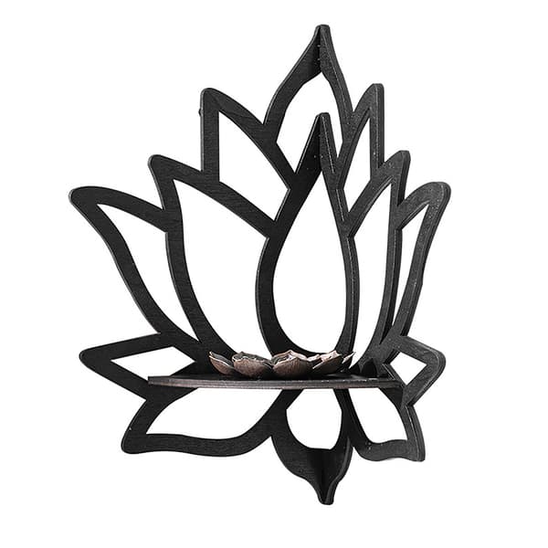Lotus Kristallhylla Display Eterisk Olja Rack Ljus Sten Fl