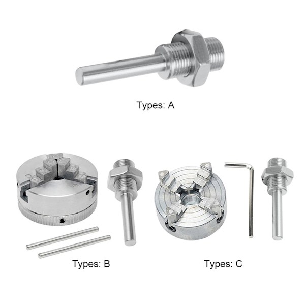 3 käft zinklegering svarv Chuck trä svarvklämma borrverktyg just the connecting rod