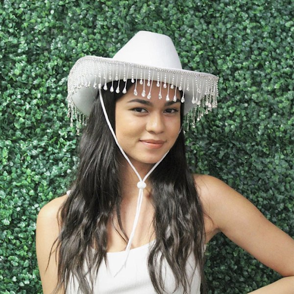 Tofs Dam Cowboyhatt Frans Cowgirl Hattar Brud Kristall Par A3