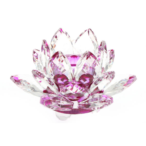 60 mm kvartskristall lotusblomma hantverk glasfigurer gåva Purple