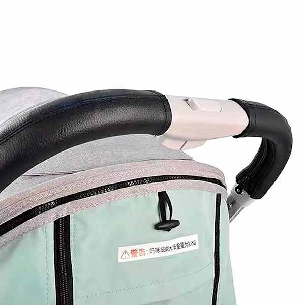 Baby Handtag PU Läder Sittvagn Armstöd Case Black